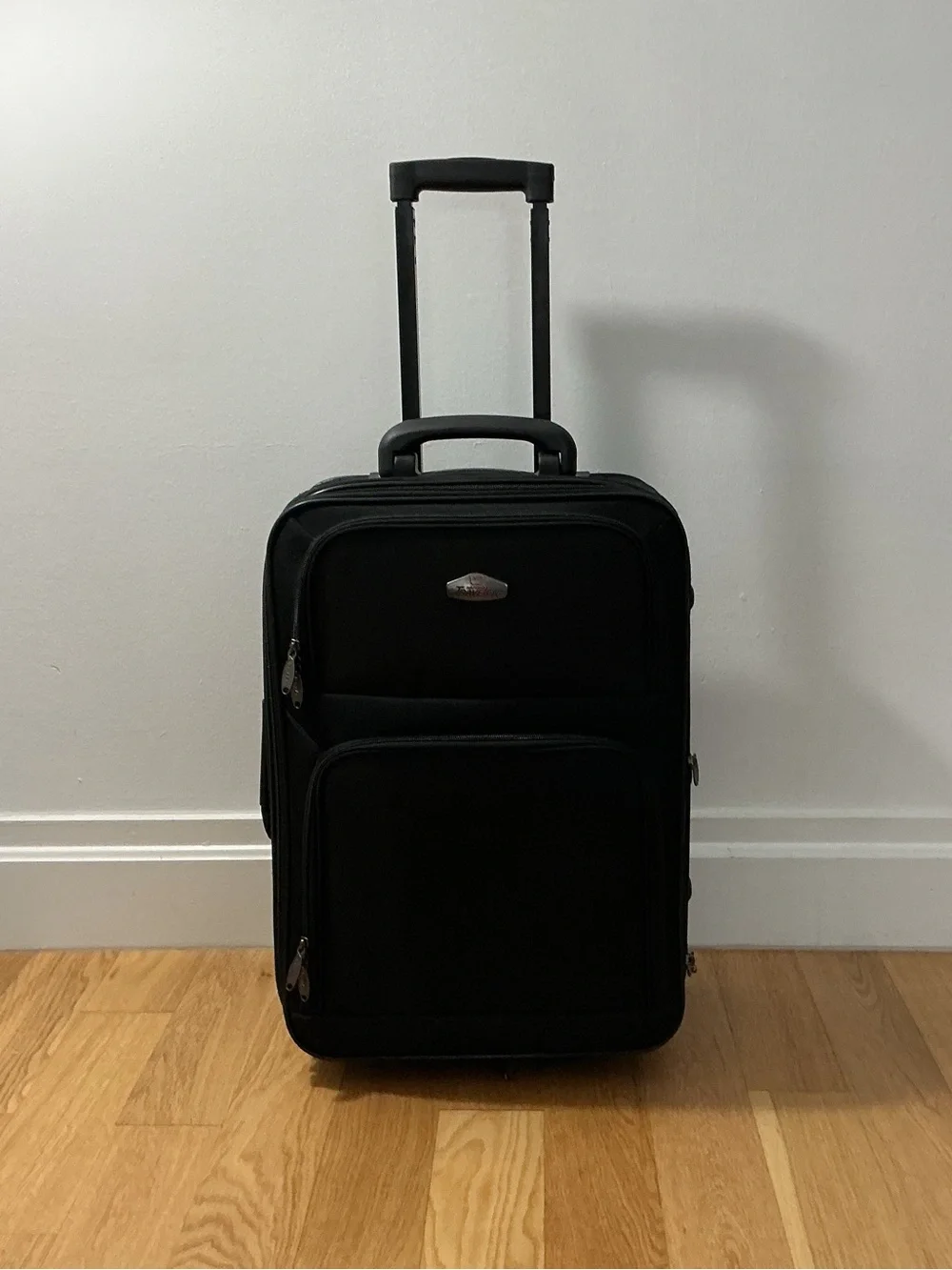 Black Travel Carry-On Suitcase 2 Wheel